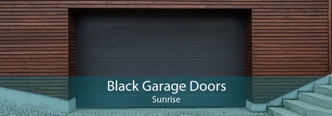Black Garage Doors Sunrise