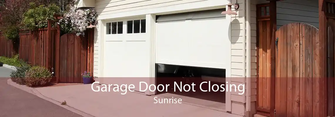 Garage Door Not Closing Sunrise